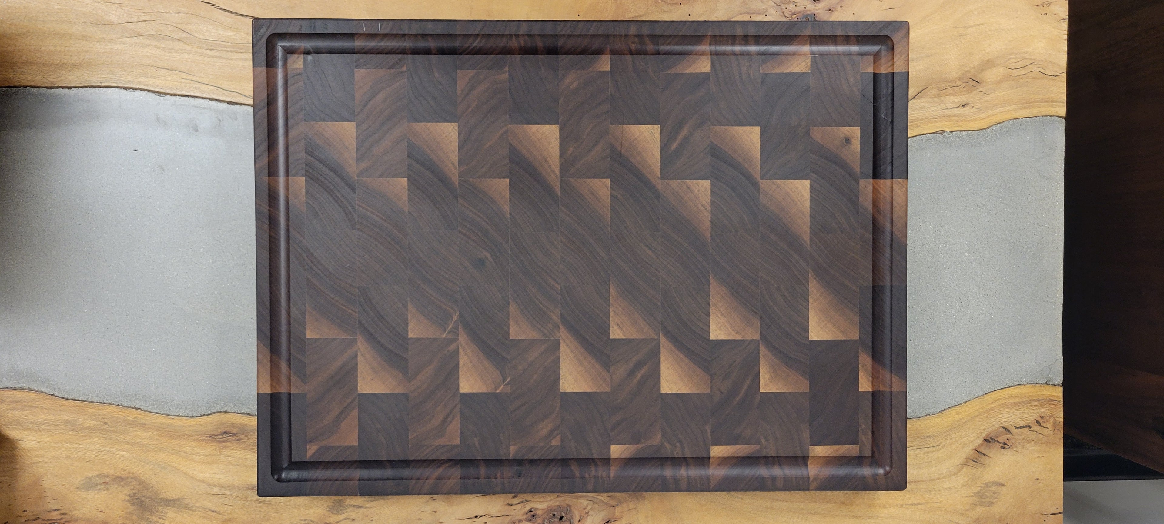 Solid Walnut End Grain Cutting Board