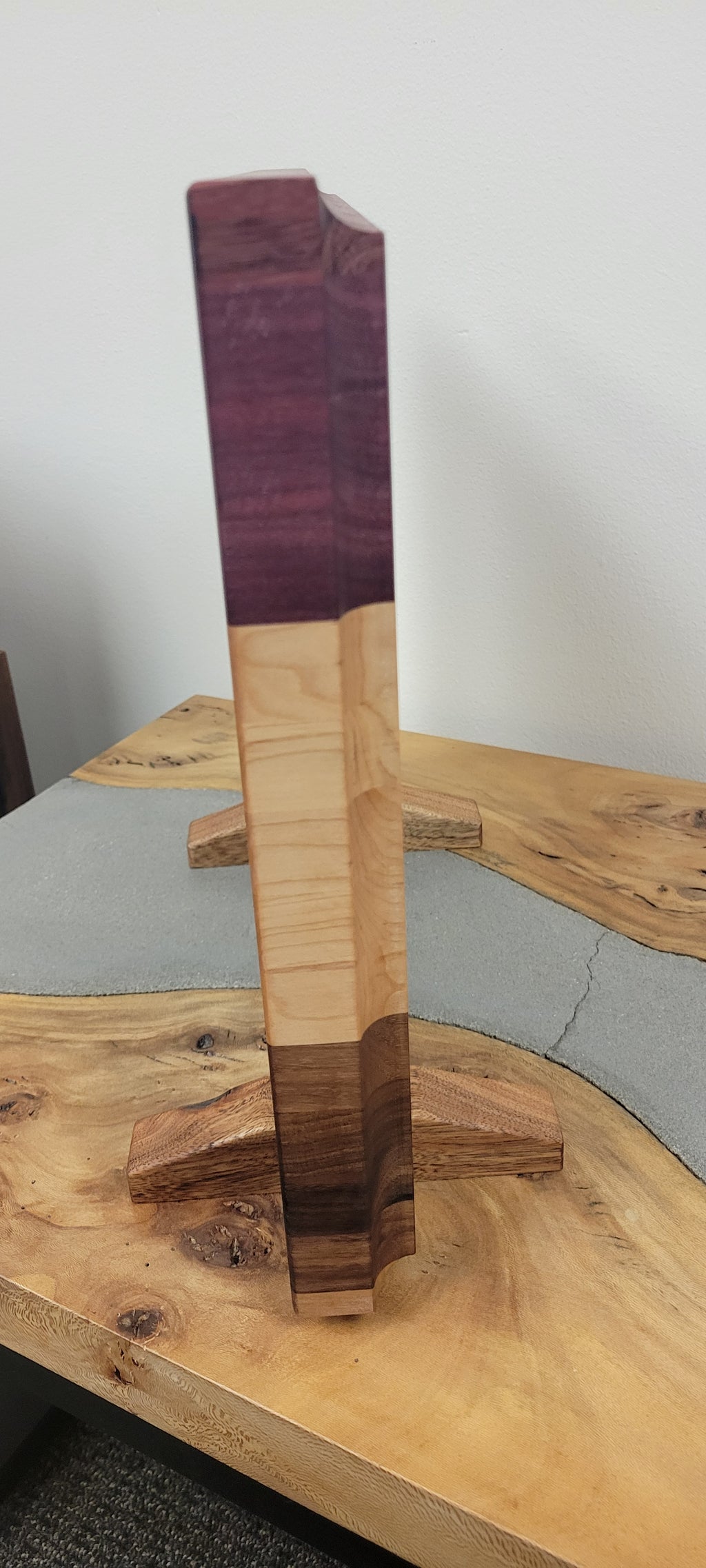 Purple Heart Ombre End Grain Cutting Board w/ cove base