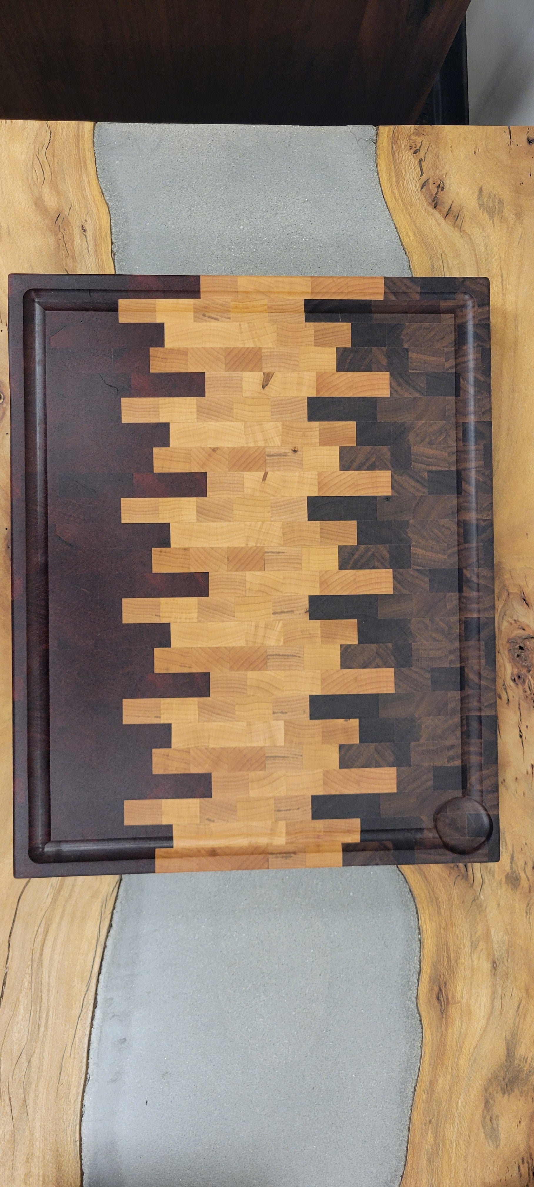 Padauk Ombre End Grain Cutting Board