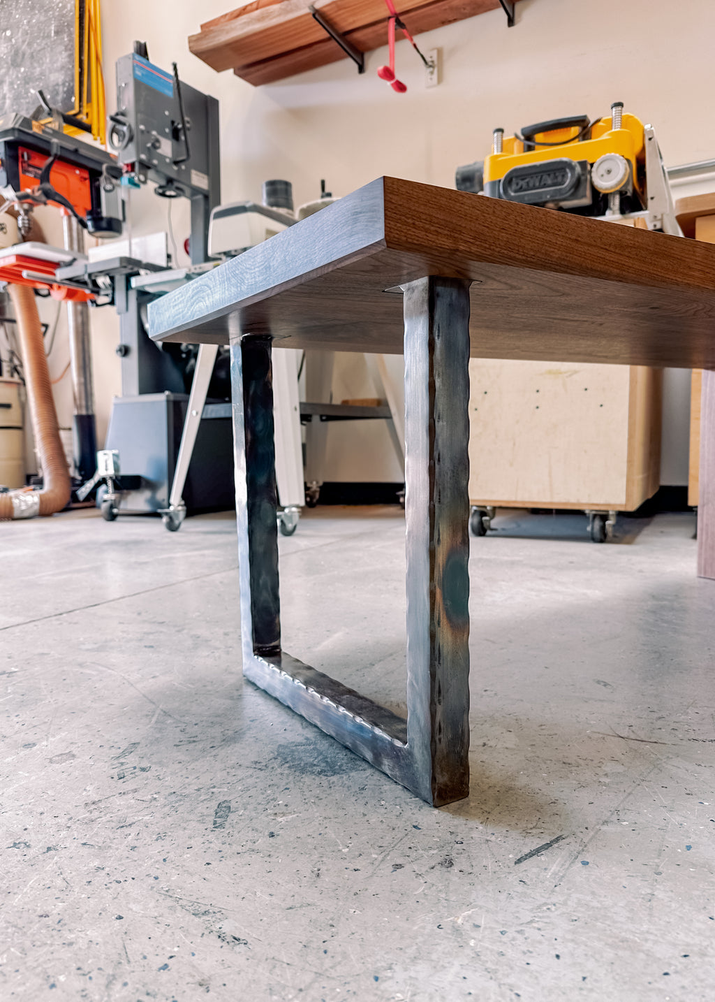 Walnut Half-Waterfall Bench