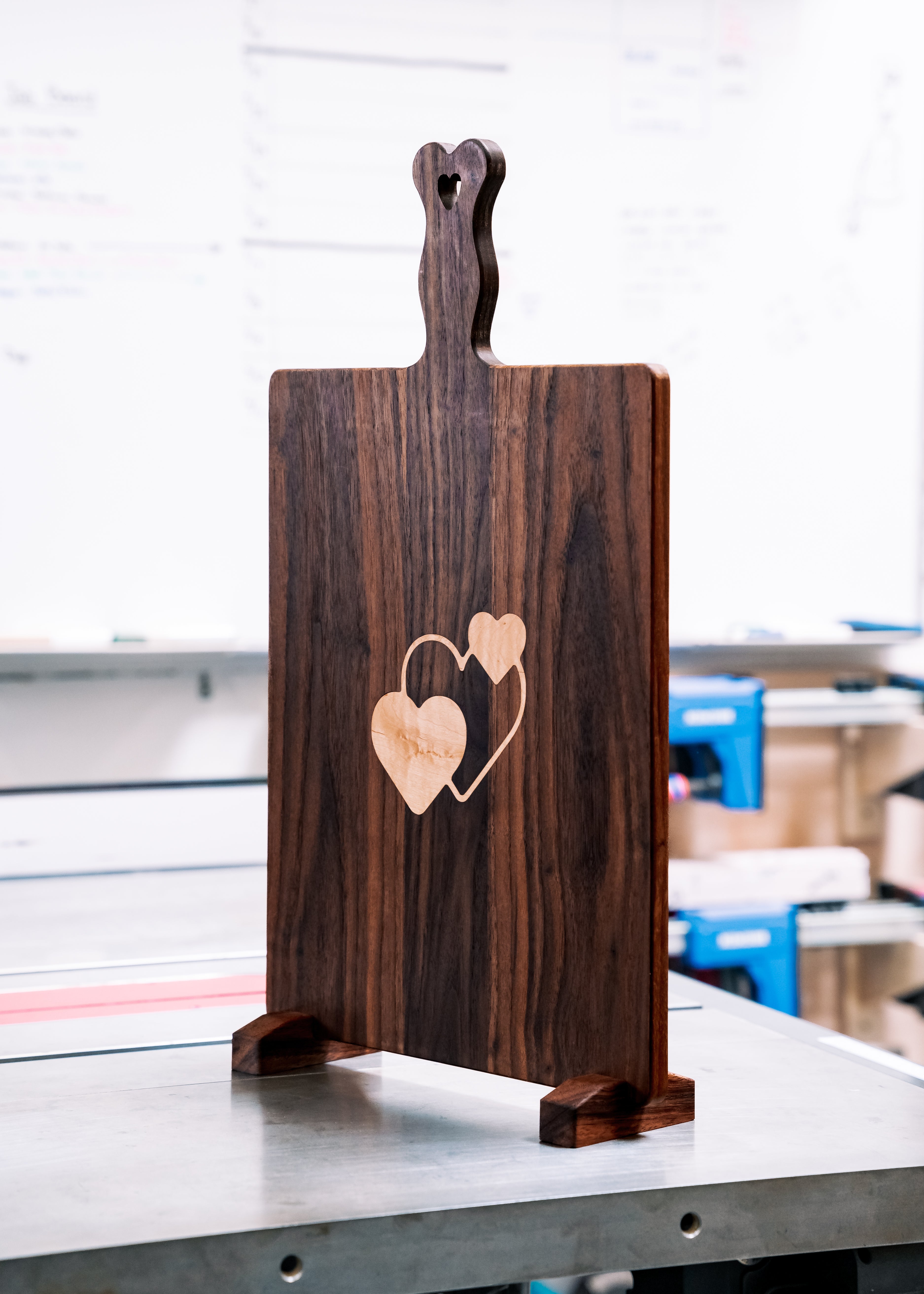 Twin Hearts Cutting Board