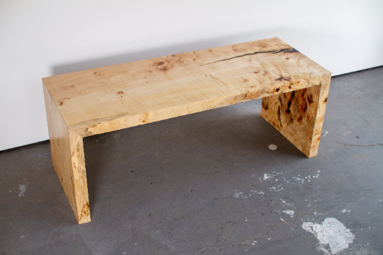 Silver Maple Waterfall Bench