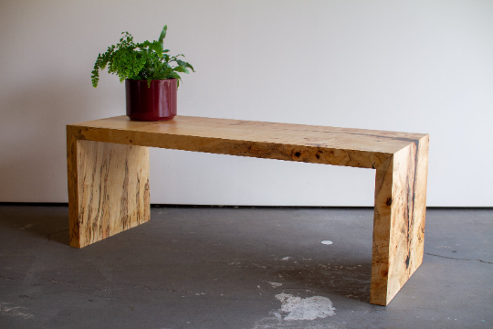 Silver Maple Waterfall Bench