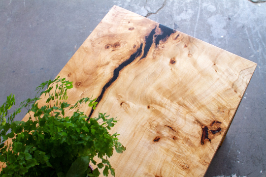 Silver Maple Waterfall Bench